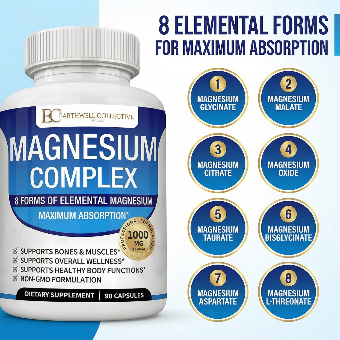 8-Form Magnesium for Deep Sleep & Calm (Women 45+)
